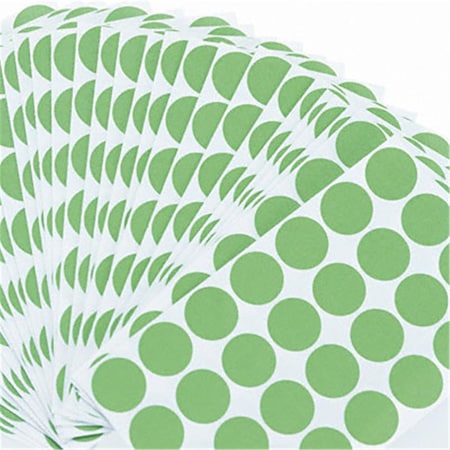 Universal Battery Universal Permanent Self-Adhesive Labels 3/4D Dia. Green 1008 per Pack 40115